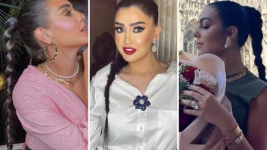 صورة ياسمين صبري، غادة عبد الرازق وجورجينا رودريغيز بنفس تسريحة الشعر
