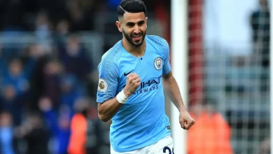 صورة محرز لاعب الشهر في مانشستر سيتي